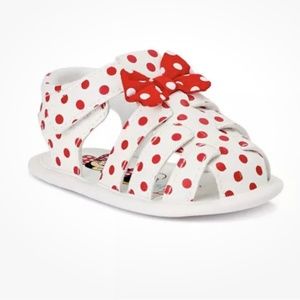 Disney Minnie Mouse Infant Sandal Shoes Size 0-3 Mons. NEW